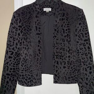 CALVIN KLEIN ANIMAL PRINT VELVET BOLERO JACKET MEDIUM